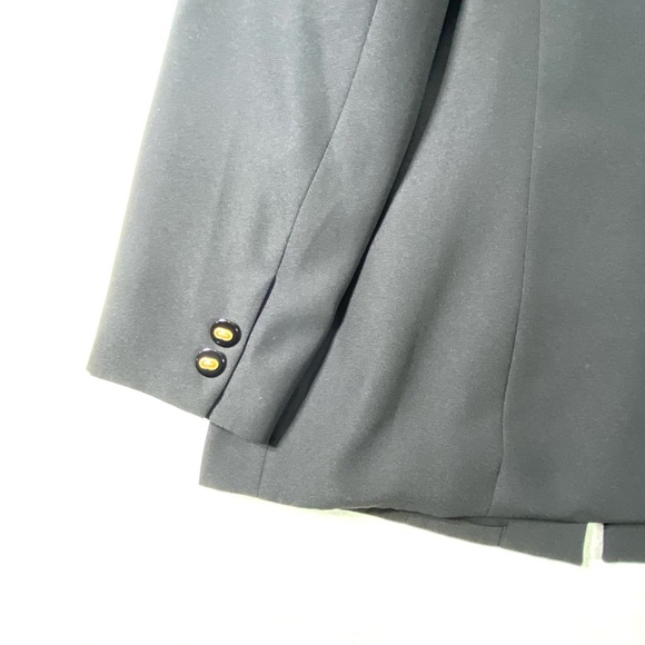 VTG Executive Collection Black Blazer Women's 18W Gold Tone Button Satin Collar - Picture 11 of 15